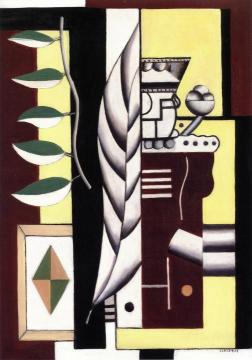 Still LIfe with Playing Card King Artwork by Fernand Léger