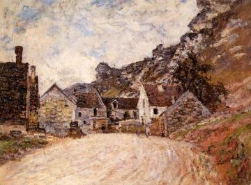 The Hamlet of Chantemesie at the Foot of the Rock Artwork by Claude Oscar Monet