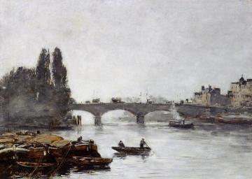 Rouen, The Pont Corneille, Fog Effect Artwork by Eugène-Louis Boudin