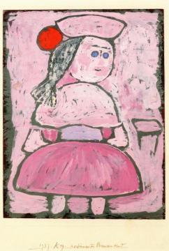 Costumed Peasant Girl Artwork by Paul Klee