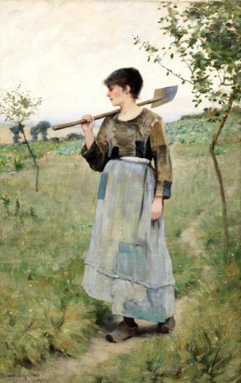 Home From The Fields Artwork by Charles Sprague Pearce