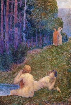 Bathers by a Stream Artwork by Hippolyte Petitjean
