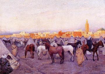 Encampment near a Moroccan Village Artwork by Theo van Rysselberghe