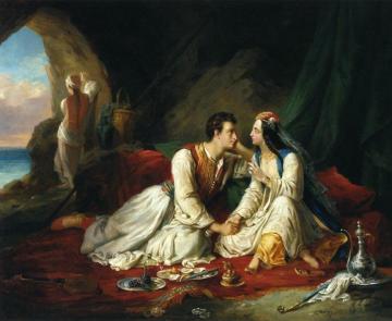 Byron As Don Juan, With Haidee Artwork by Alexandre-Marie Colin