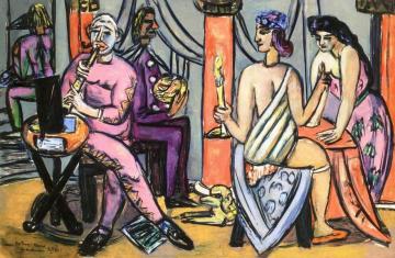 The Pompeii-clowns Artwork by Max Beckmann