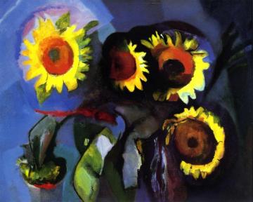 Sunflower Still LIfe Artwork by Arthur B. Carles