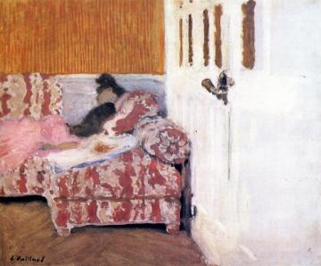 On the Sofa Artwork by Edouard Vuillard