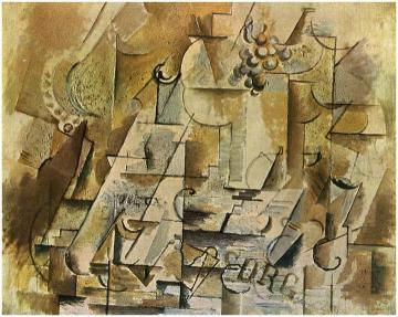 Still Life with a Bunch of Grapes Artwork by Georges Braque