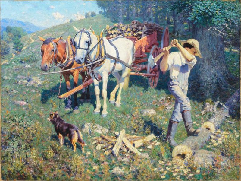 West Virginia Woodchopper Artwork by William Robinson Leigh