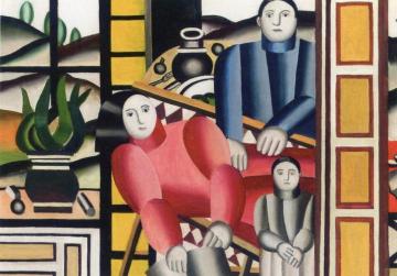 Three Figures in a Garden Artwork by Fernand Léger