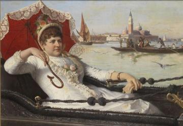Party in the Gondola, Venice Artwork by Antonio Paoletti