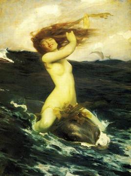 The Foam Sprite Artwork by Herbert James Draper