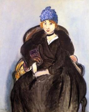 Marguerite in a Blue Toque Artwork by Henri Matisse