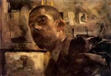 Self portrait Artwork by George Heidrik Breitner