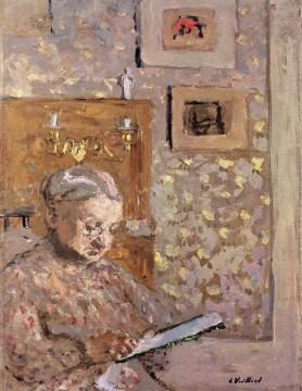 Madame Vuillard with Wallpaper Artwork by Edouard Vuillard