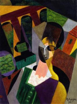 Woman And Landscape With Aqueduct Artwork by Jean Metzinger