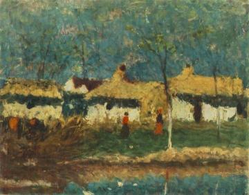 Farm Artwork by Jozsef Koszta