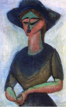 Soloist at Wanamaker's Artwork by Max Weber