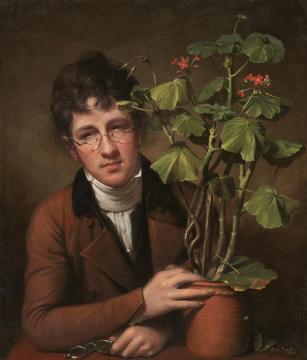 Rubens Peale with a Geranium Artwork by Rembrandt Peale