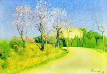 A Road in Champagne near Cailhau Artwork by Achille Lauge