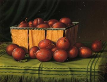 Basket of Plums Artwork by Levi Wells Prentice