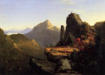 Scene from 'The Last of the Mohicans': Cora Kneeling at the Feet of Tanemund Artwork by Thomas Cole