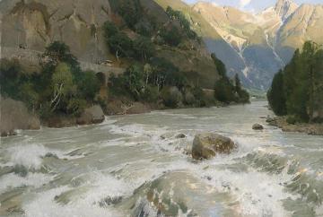 Entry To The Ötzthal Vally In Tyrol Artwork by Carl Julius Emil Ludwig