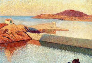 Collioure la chapelle sur la digue - entree du Port Collioure Artwork by Henri Martin