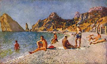Beach in Simeiz Artwork by Ilya Mashkov