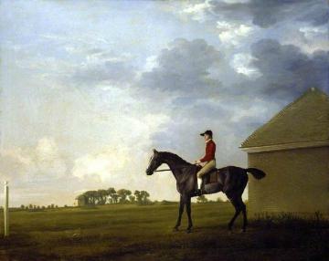 Gimcrack with John Pratt up on Newmarket Heath Artwork by George Stubbs