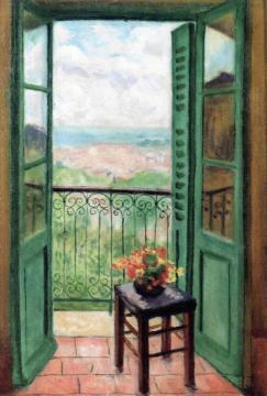Window overlooking the Bay of Algiers Artwork by Albert Marquet