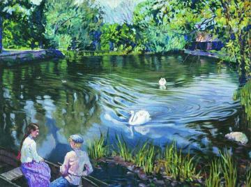 In the Boat Artwork by Nikolai Petrovich Bogdanov-belsky