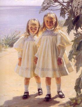 The Benzon Daughters Artwork by Peder Severin Kroyer