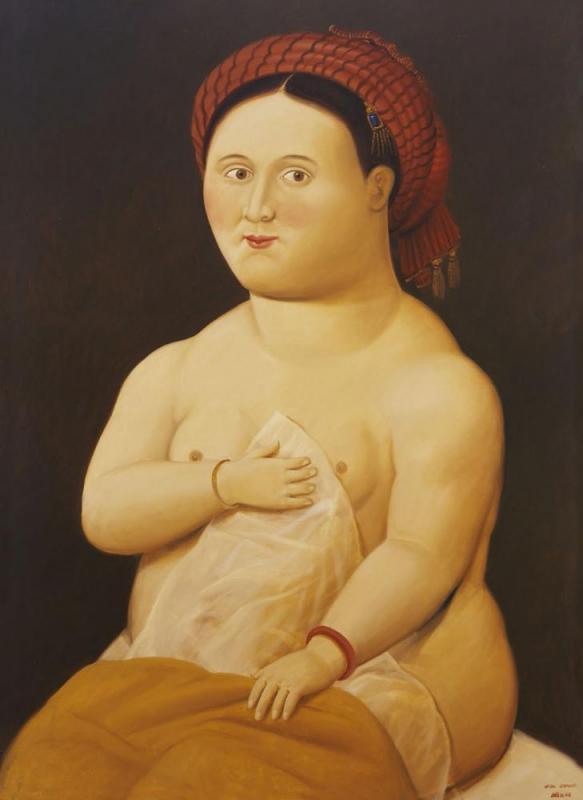 La Fornarina, After Rafael Artwork by Fernando Botero