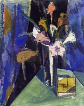 Still Life with Flowers Artwork by Preston Dickinson