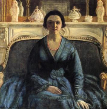 Blue Gown Artwork by Frederick Carl Frieseke