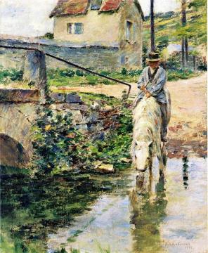 The Watering Place Artwork by Theodore Robinson