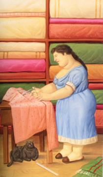 The Dressmaker Artwork by Fernando Botero