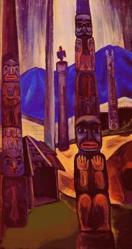 Totems On The West Coast Artwork by Emily Carr