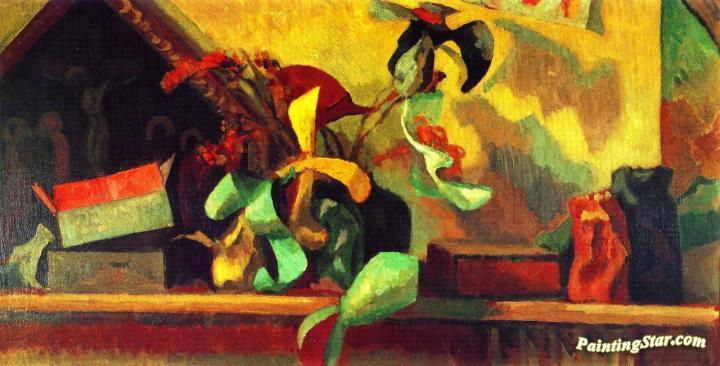 Still Life With Italian Painting Artwork by Roger Fry