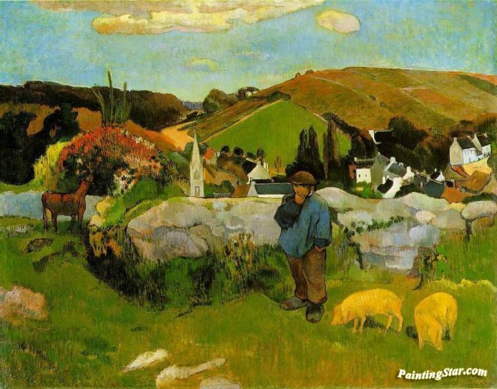 The Swineheard Artwork by Paul Gauguin