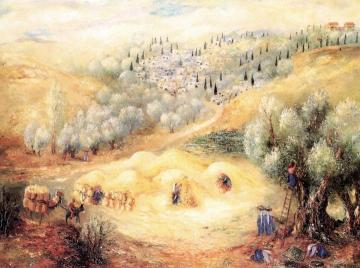 Harvest Time in Nazreth Artwork by Reuven Rubin