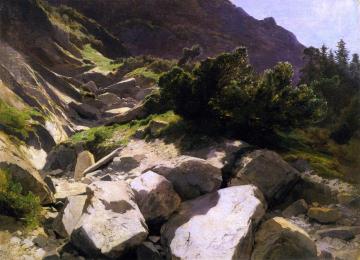Riverbed at Rosenlaui Artwork by Alexandre Calame