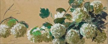 Blooming Viburnum Artwork by Leon Jan Wyczolkowski