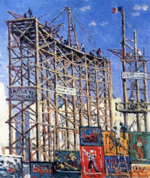 Scaffolding and Posters Artwork by Maximilien Luce