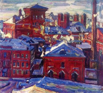 Moscow, View Toward the Factory Artwork by Abraham A. Manievich