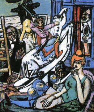 Beginning (Triptych - Middle Panel) Artwork by Max Beckmann