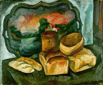 Bread and the tray Artwork by Pyotr Konchalovsky