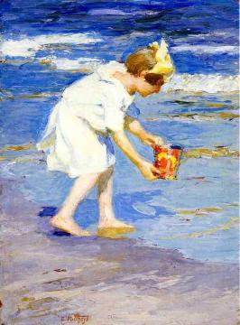 Brighton Beach Artwork by Edward Potthast