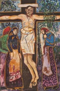 Crucifixion  (study) Artwork by Natalia Goncharova